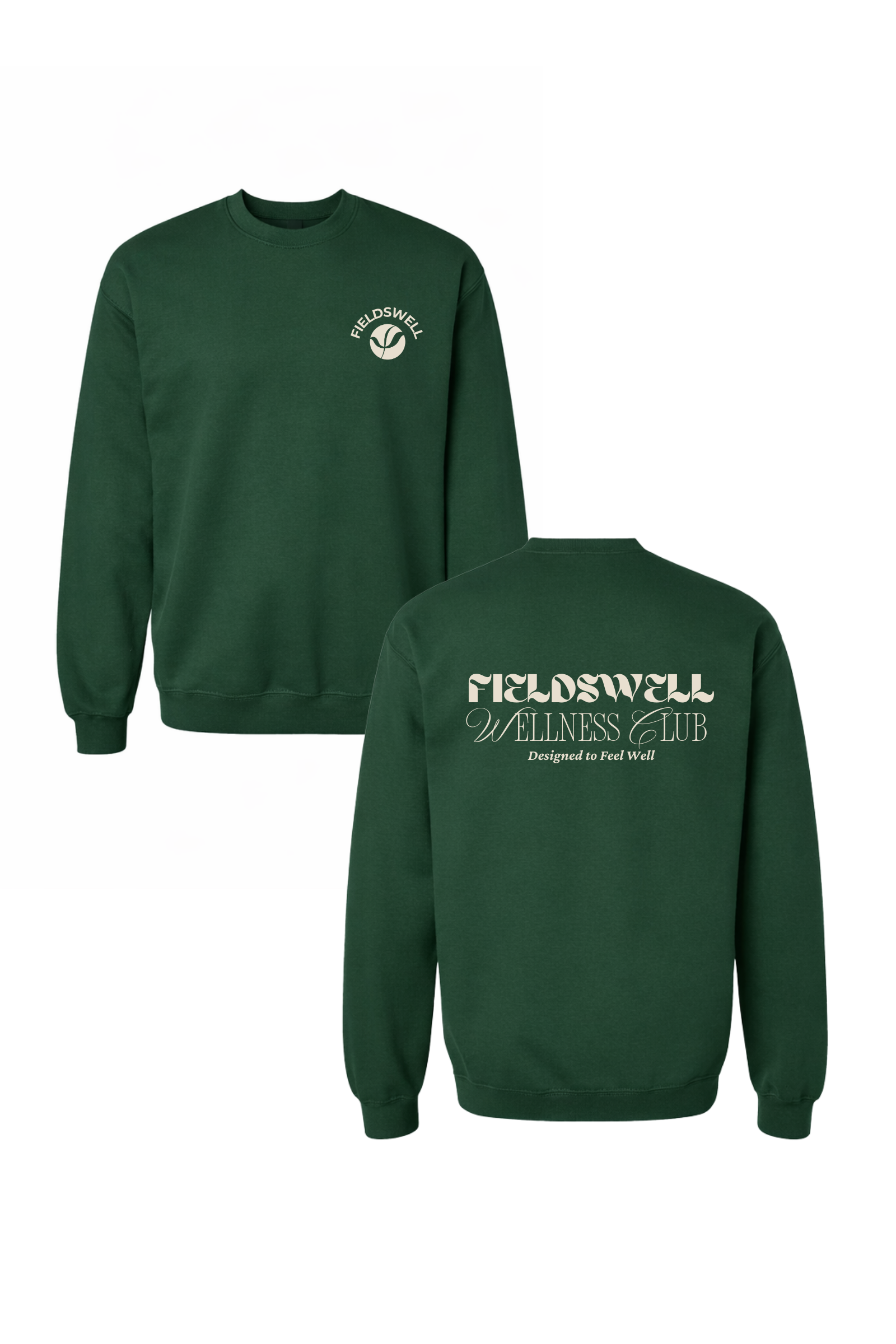 Fieldswell Wellness Club Crewneck – Forest Green