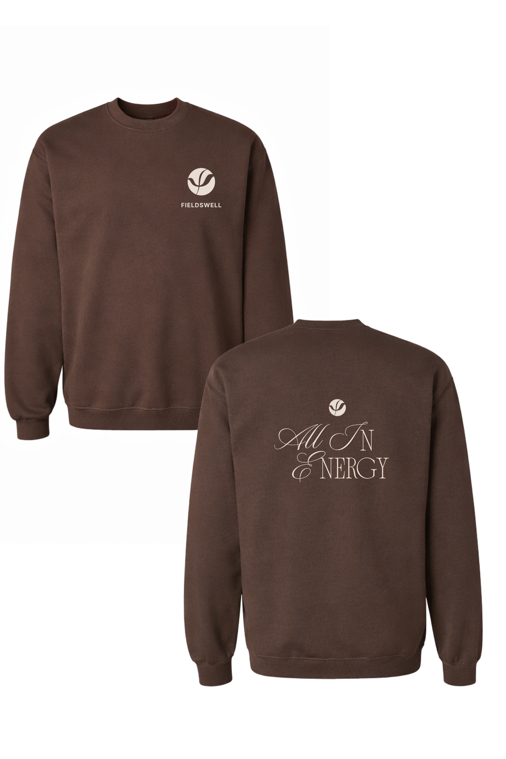All In Energy Crewneck – Chocolate Brown