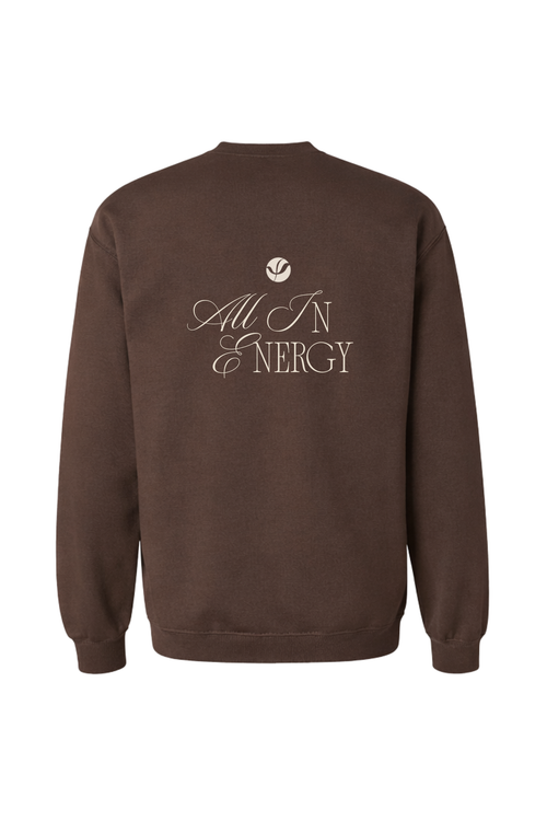 All In Energy Crewneck – Chocolate Brown